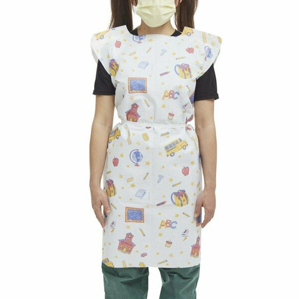 Mckesson Pediatric Exam Gown, Medium, School Time Print, 50PK 981836